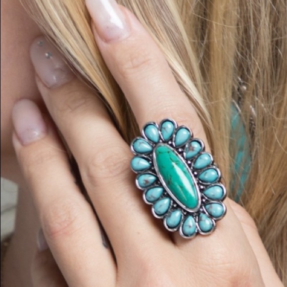 Silver Tone Bohemian Inspired Blossom Ring - Picture 2 of 6